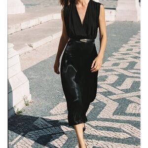 Zara Black Midi Dress